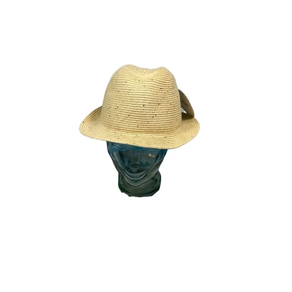 Hat Attack Tan Sequin Straw Panama Hat main image 5